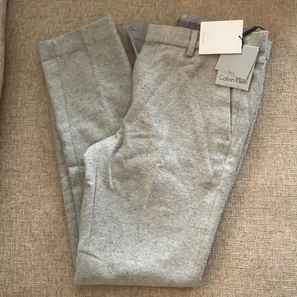 Calvin Klein Slim Fit Wool Pants - Picture 2 of 9